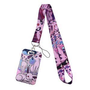 Espeon Pokemon ID Badge Holder Lanyard Neck Strap